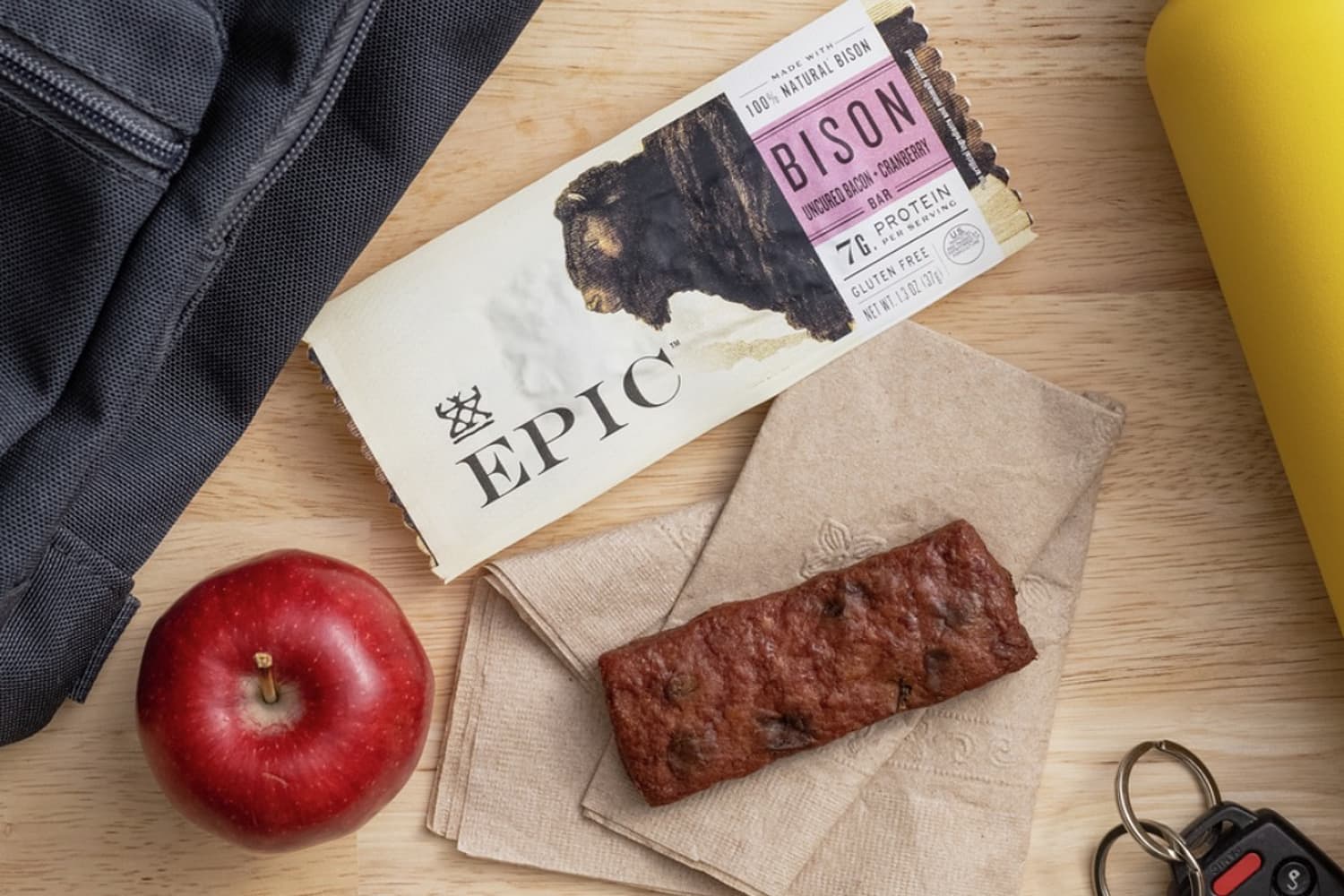 Epic Bison Bar wrapping with an bison bar next to it